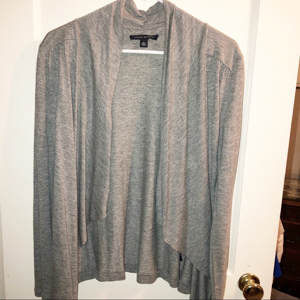 Banana Republic Grey Cardigan Soft Basic Chic